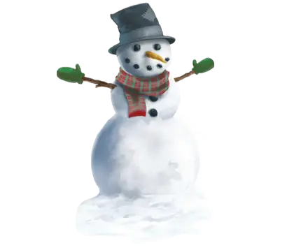 Frosty Snowman with Scarf for Winter Holidays
