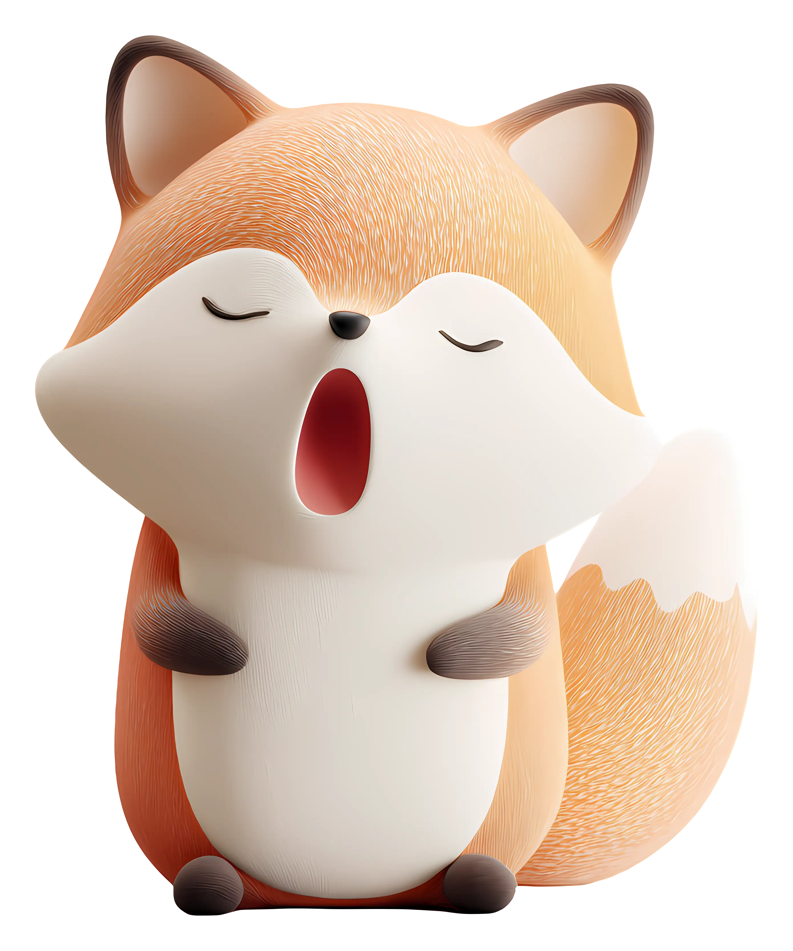 Cute Yawning Fox