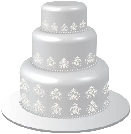 Elegant Wedding Cake with White Design