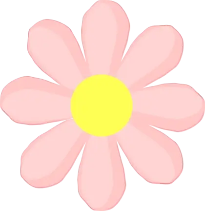 Pink Flower with Yellow Center