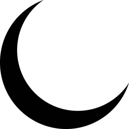 Black Crescent Moon Symbol