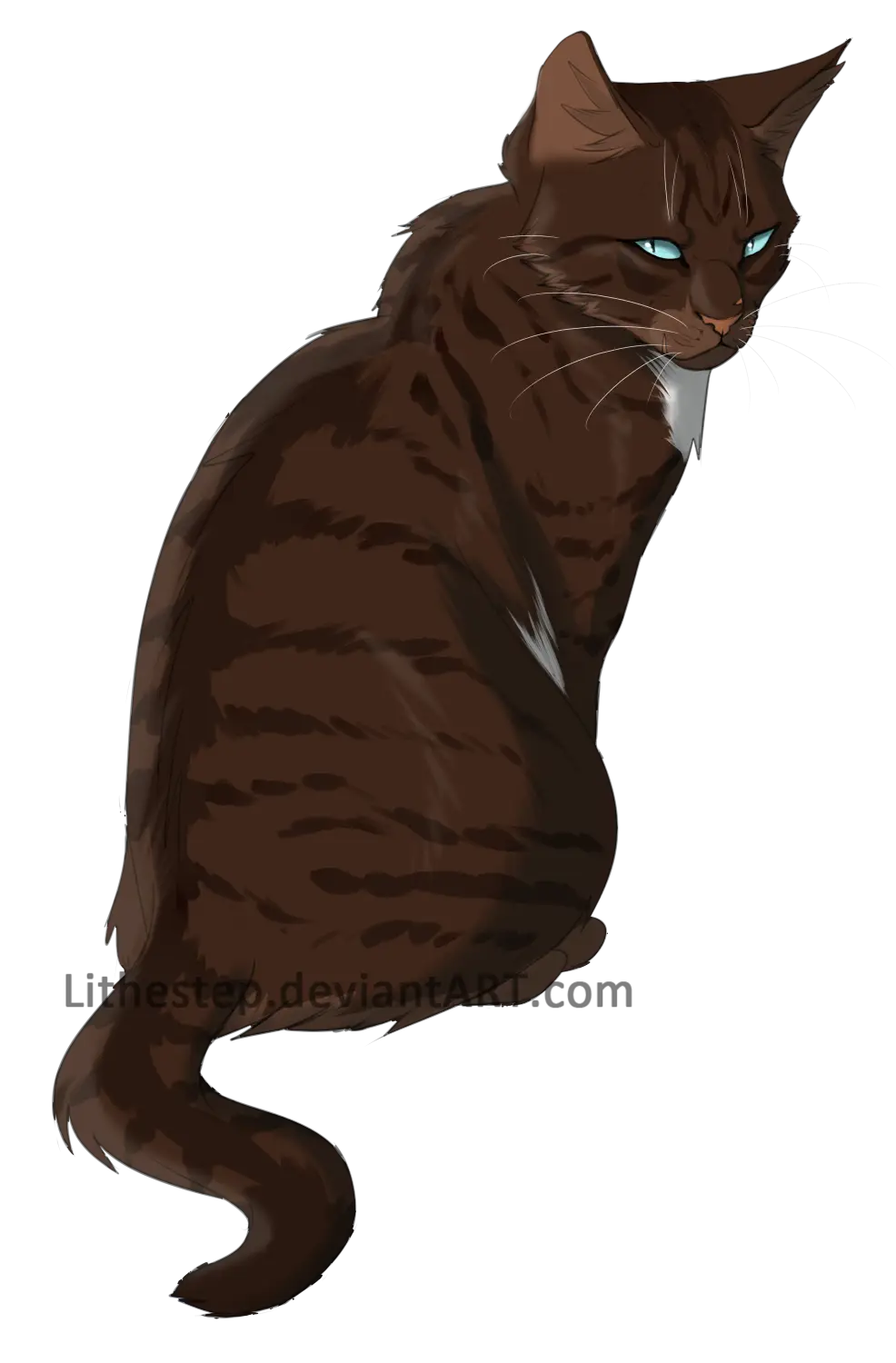 Dark Brown Cat Digital Illustration
