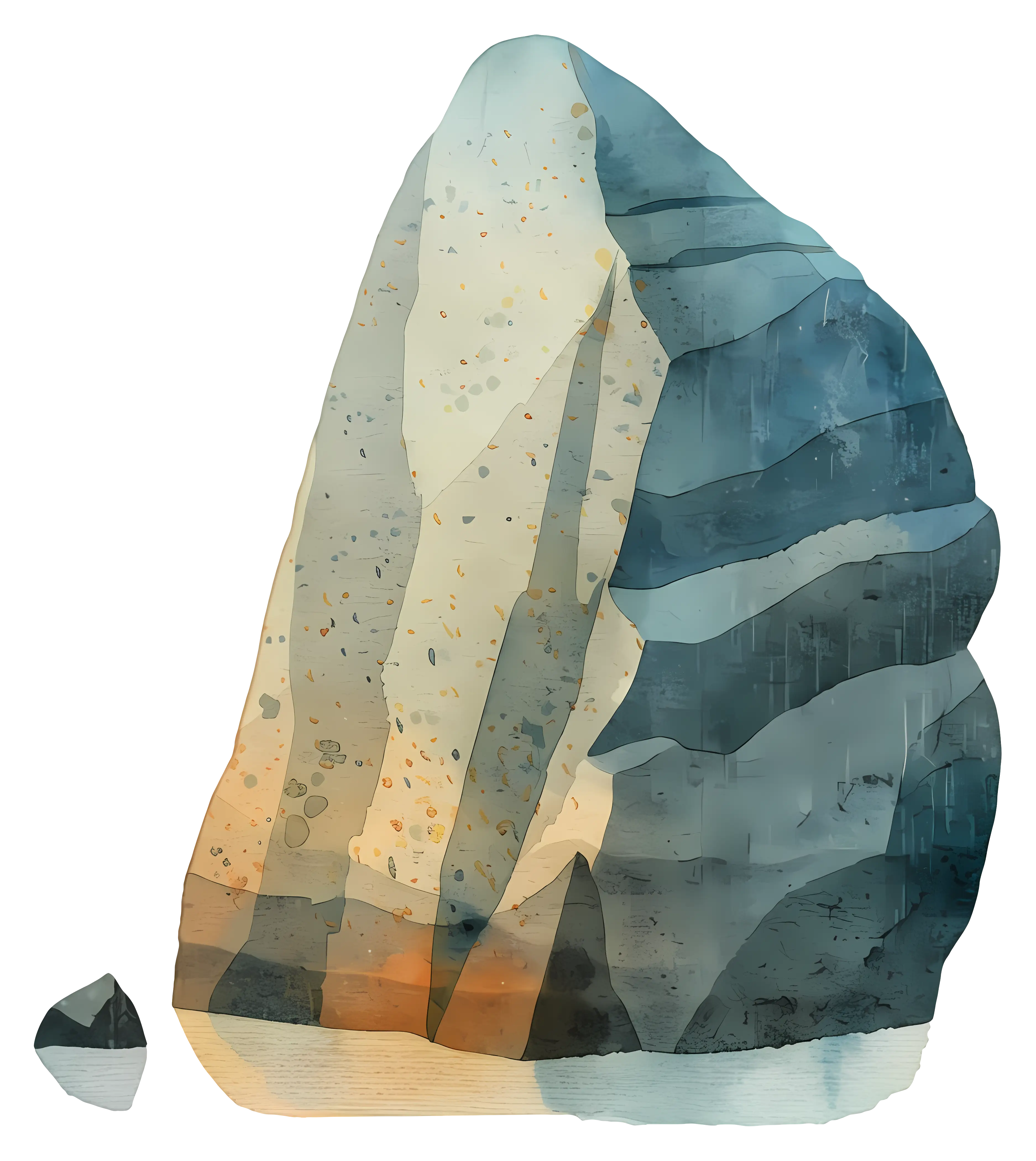 Watercolor Rock and Minerals
