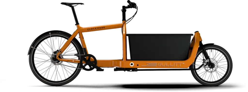 Orange Cargo Bike for Urban Use
