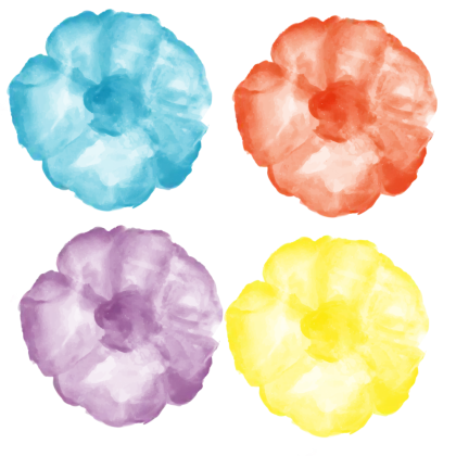 Colorful Watercolor Flowers