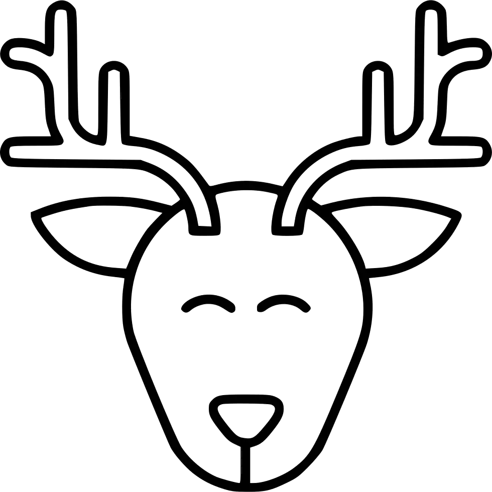 Deer with Antlers Outline