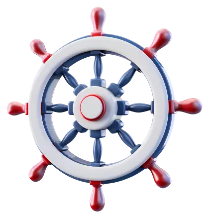 Nautical Ship Wheel Illustration