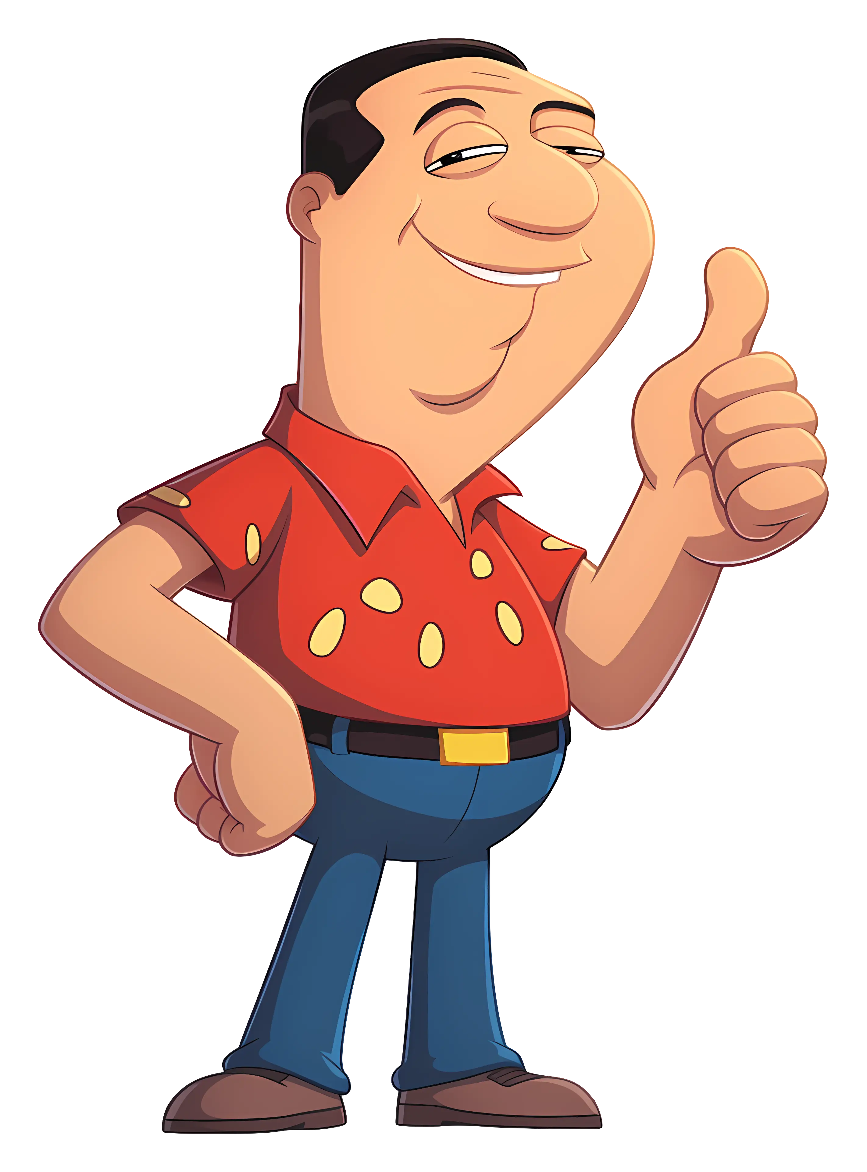 Cartoon Man Giving Thumbs Up
