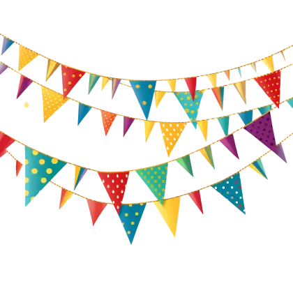 Colorful Party Bunting for Festive Decor