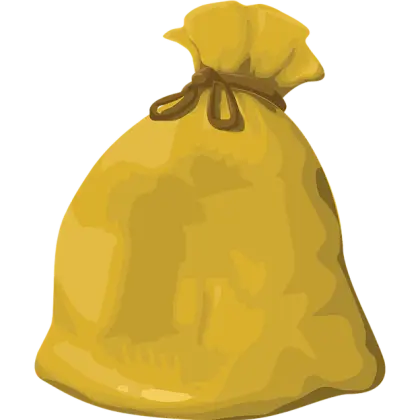 Yellow Sack Tied with Rope