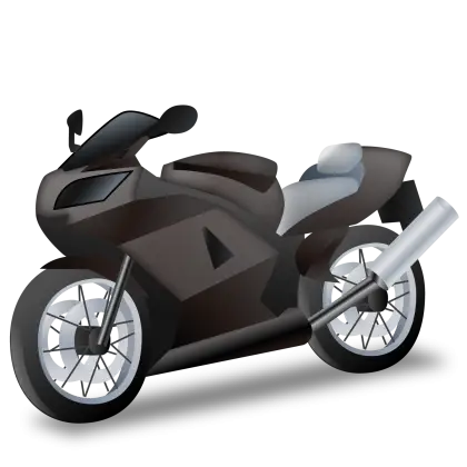 Black Sports Motorcycle