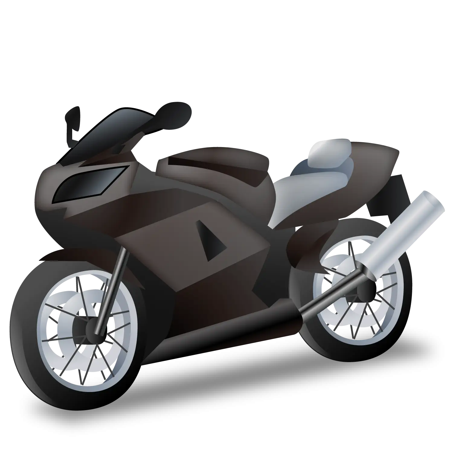 Black Sports Motorcycle