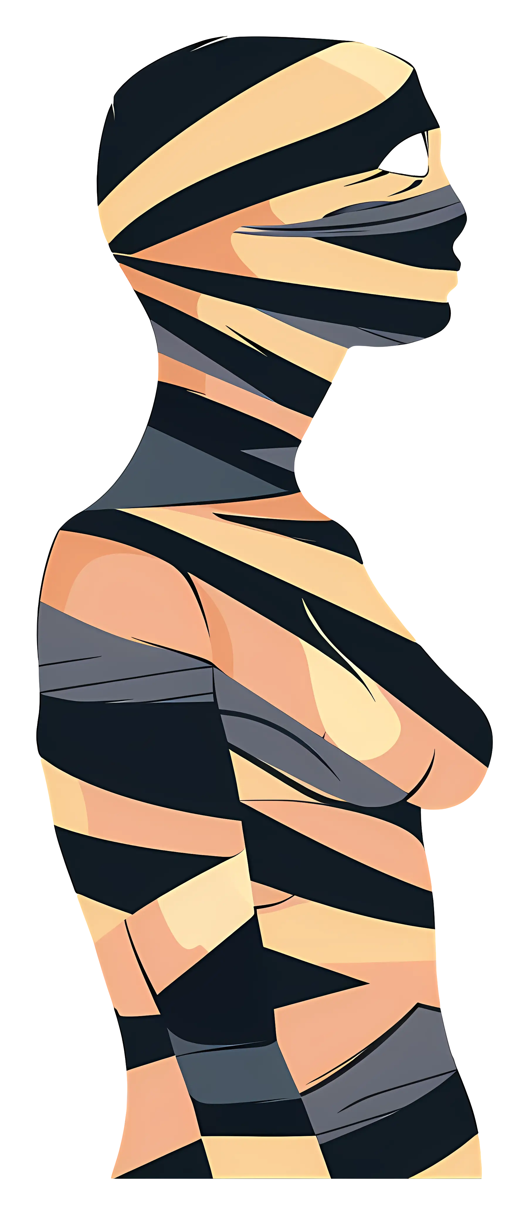 Cartoon Wrapped Mummy