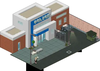 Isometric Police Station Building