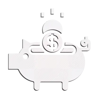 White Piggy Bank Illustration