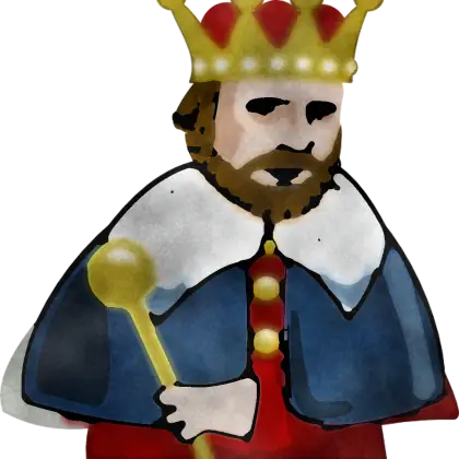 Illustration of a King with Crown