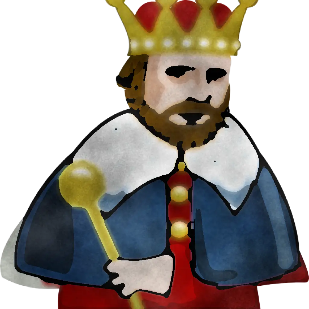 Illustration of a King with Crown