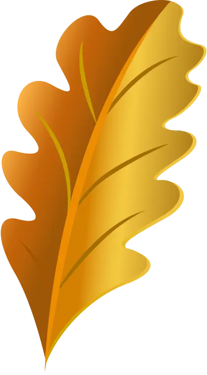 Golden Oak Leaf Illustration