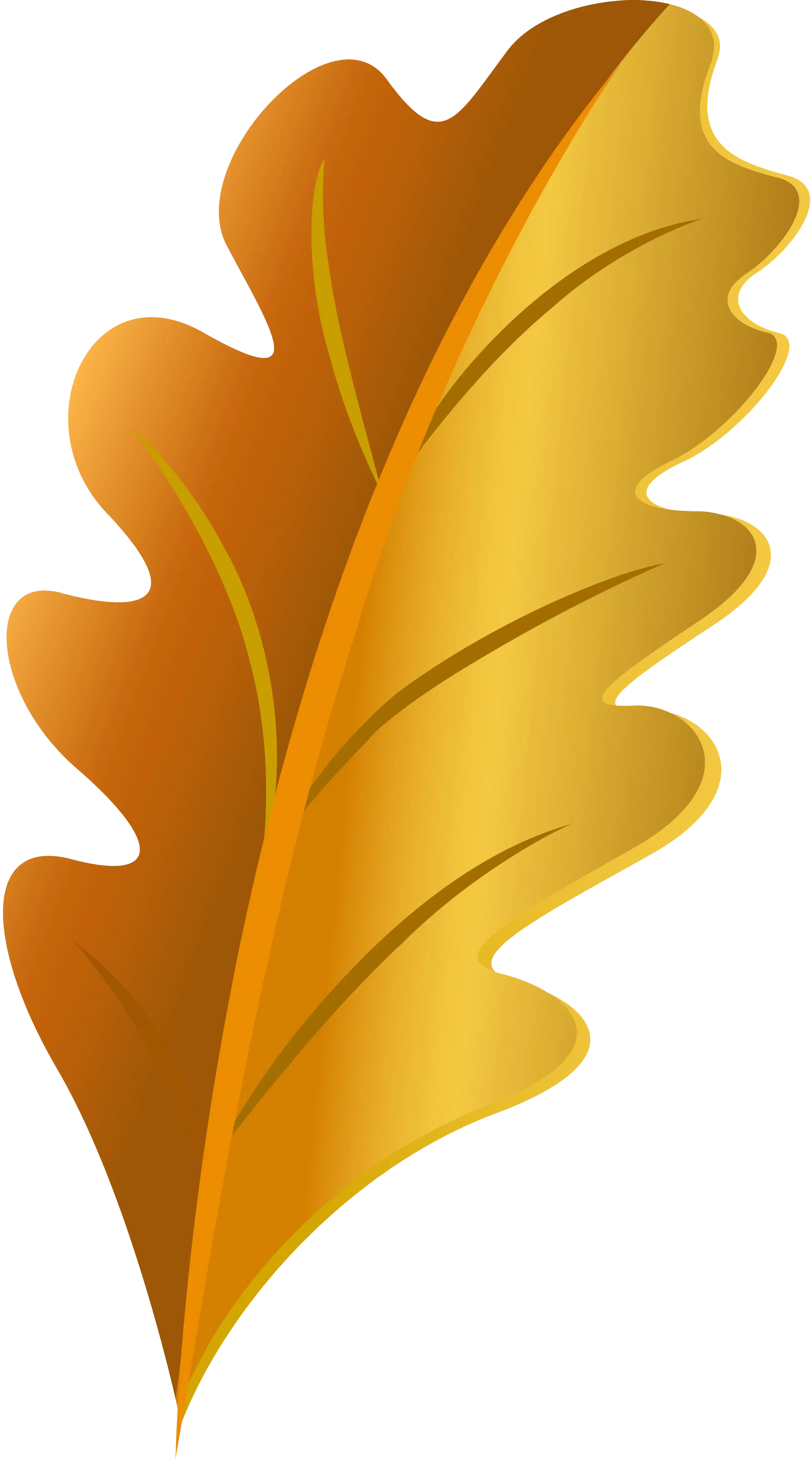 Golden Oak Leaf Illustration