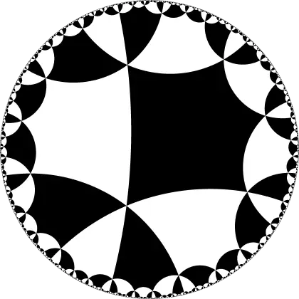 Black and White Geometric Circular Pattern