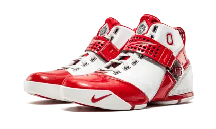 Red and White Basketball Shoes