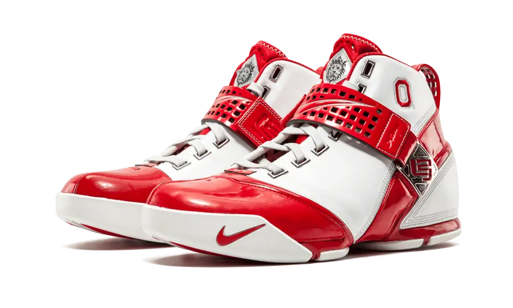 Red and White Basketball Shoes