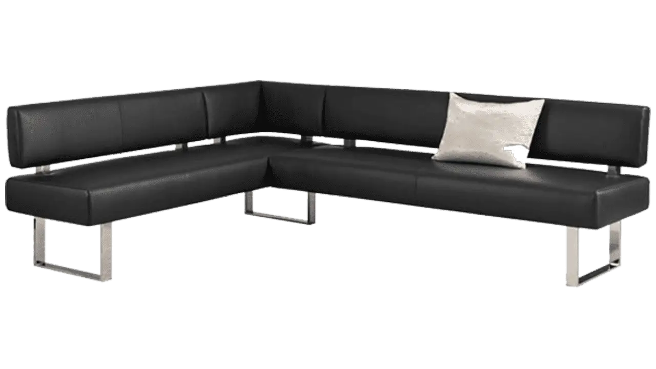 Black Sectional Sofa with Cushion Design