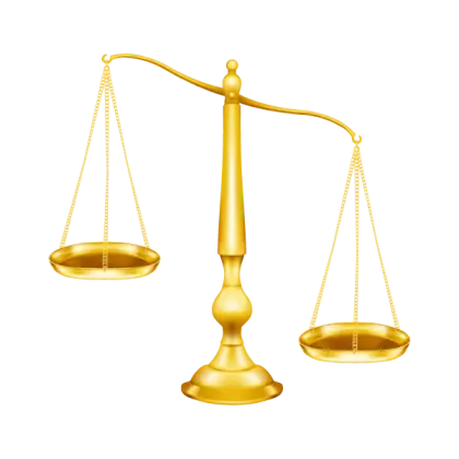 Golden Balance Scale Illustration