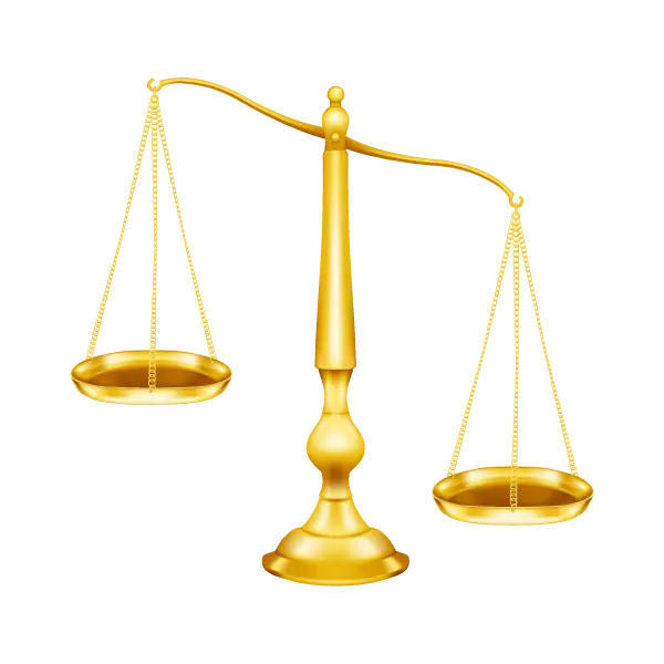 Golden Balance Scale Illustration