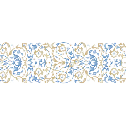 Ornate Blue Floral Pattern