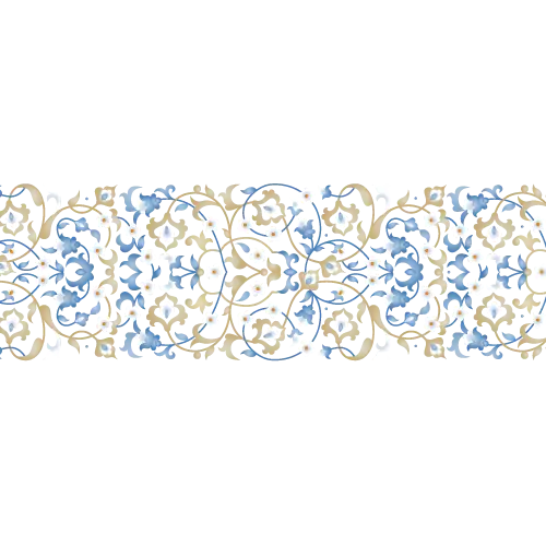 Ornate Blue Floral Pattern