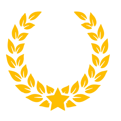 Golden Laurel Wreath with Star