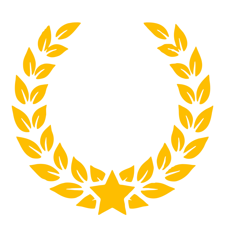 Golden Laurel Wreath with Star