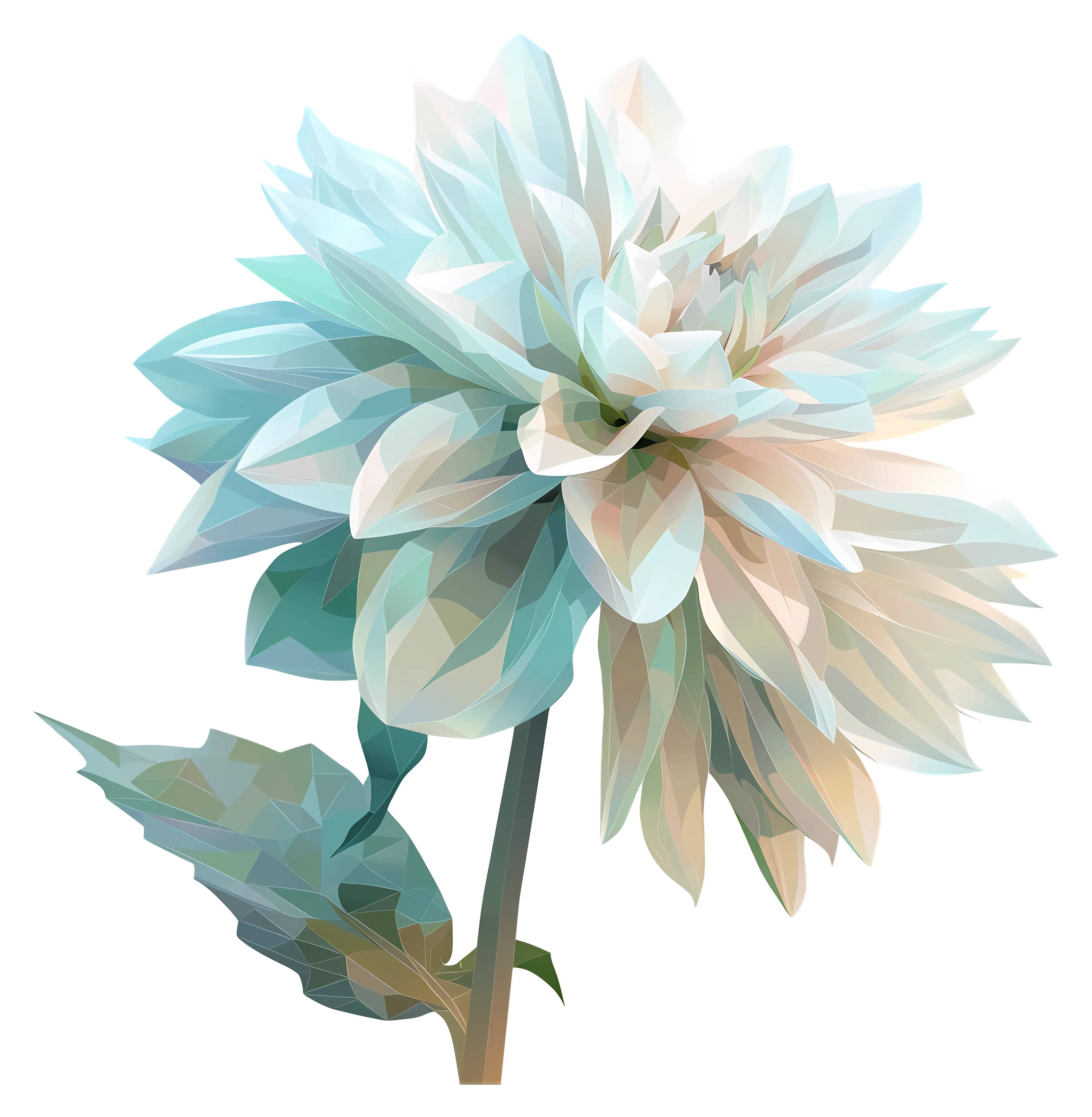 Elegant Polygon Flower Inspired by Geometry