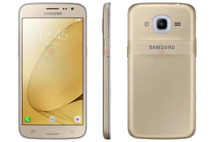 Gold Smartphone with Touchscreen Interface