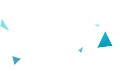 Floating Blue Geometric Triangles