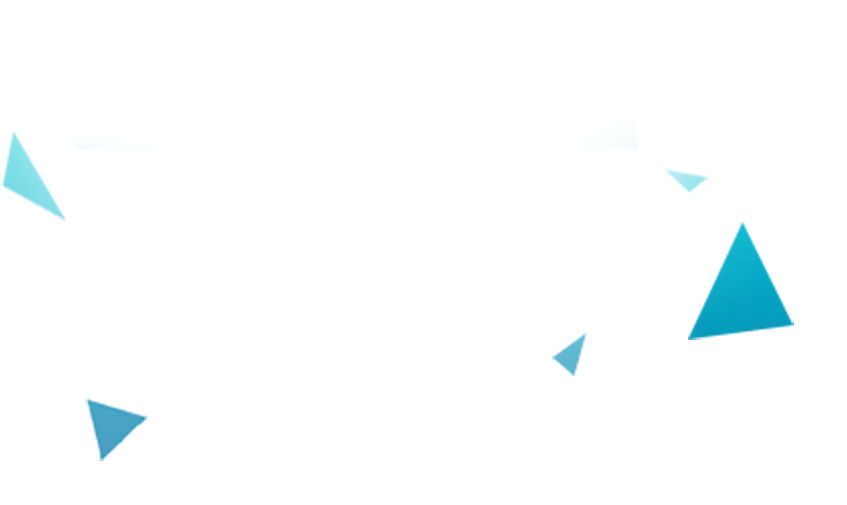 Floating Blue Geometric Triangles