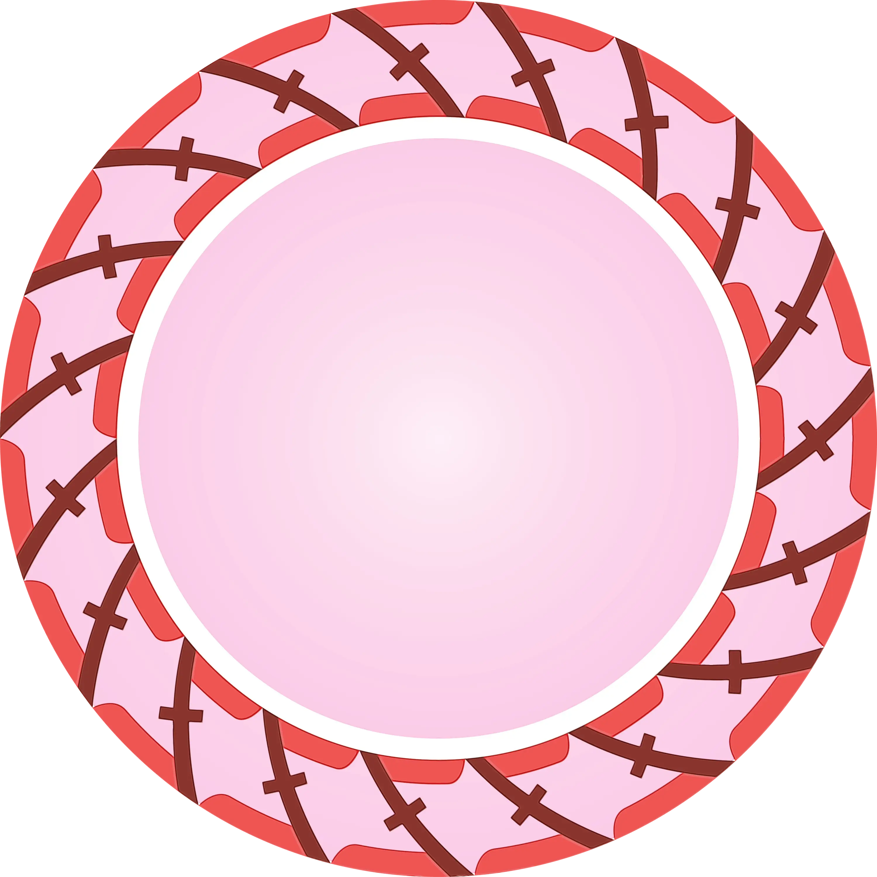 Circular Pink Decorative Frame Design