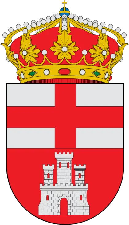 Heraldic Crest with Crown and Castle