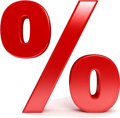 Red Percentage Symbol