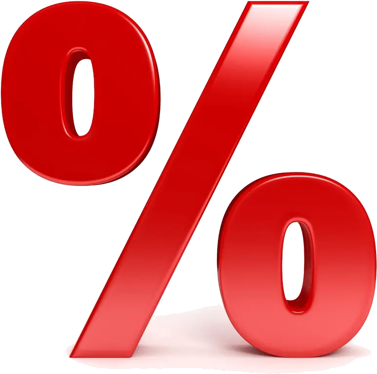 Red Percentage Symbol