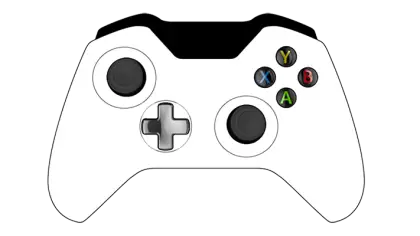 White Game Controller Illustration