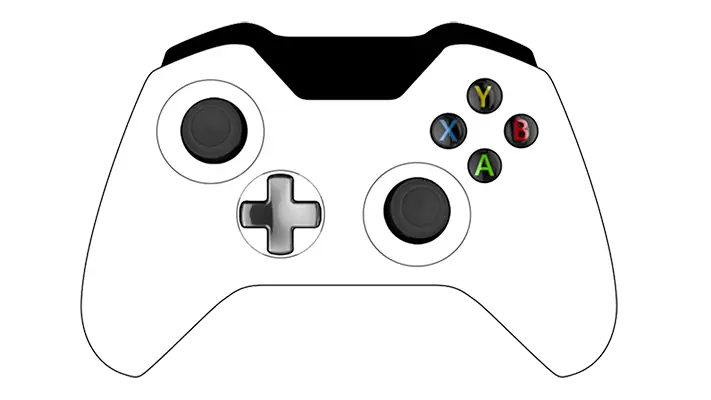 White Game Controller Illustration