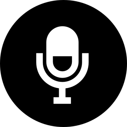 Microphone Icon in Circular Design