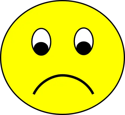 Sad Yellow Emoticon Illustration