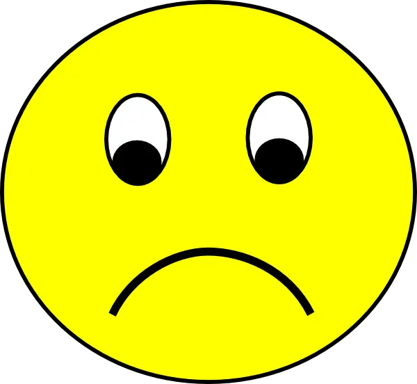 Sad Yellow Emoticon Illustration