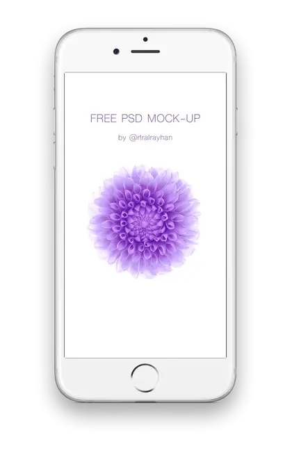 Smartphone Mockup with Flower Design