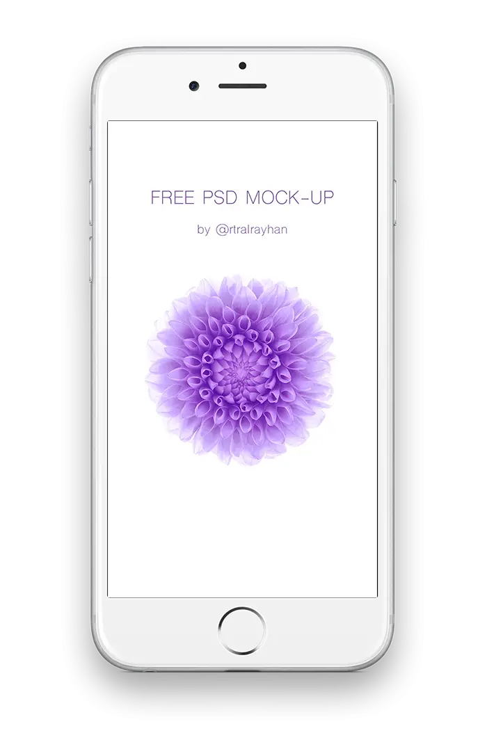 Smartphone Mockup with Flower Design