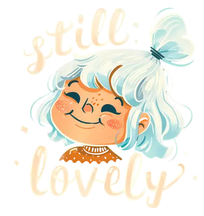 Lovely Smiling Girl Cartoon