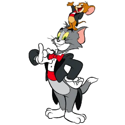 Tom and Jerry Dressed in Formal Attire